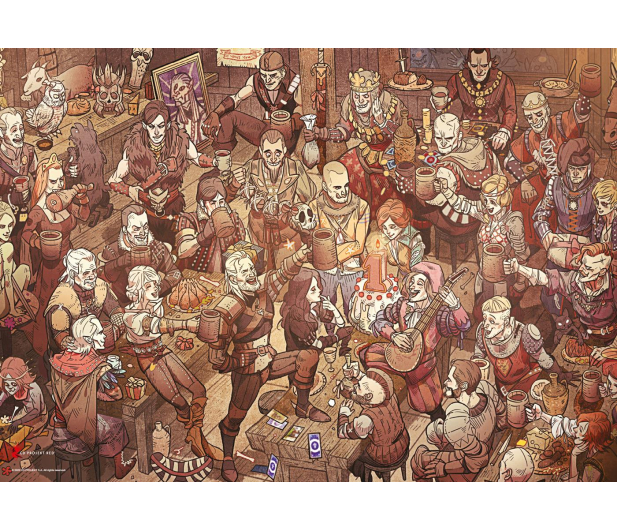 GOOD LOOT Wiedzmin: Urodzinowe Puzzle 1000 - 623327 - zdjęcie 3